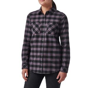 5.11 Tactical Black Plaid Ruth Flannel Long Sleeve Top sz M